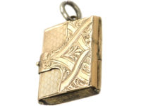 Early Victorian 9ct Gold Opening Book Locket