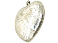Large Silver Heart Shaped Locket