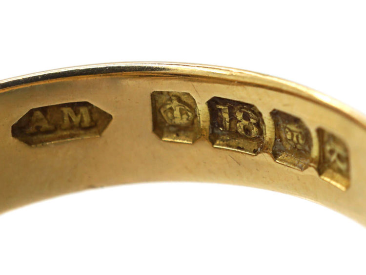Edwardian 18ct Gold Knot Ring set with Three Diamonds