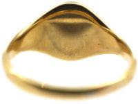 18ct Gold Plain Signet Ring by Charles Green & Sons