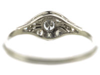 Art Deco Platinum & Diamond Cluster Ring