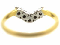 18ct Gold & Diamond Chevron Ring