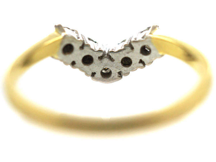 18ct Gold & Diamond Chevron Ring
