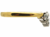 18ct Gold & Diamond Chevron Ring