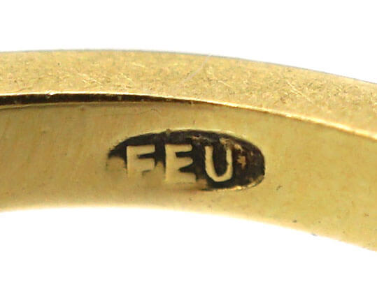 18ct Gold & Diamond Chevron Ring