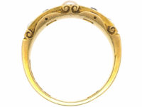 Victorian 18ct Gold, Diamond & Natural Split Pearl Ring