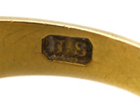 Victorian 18ct Gold, Diamond & Natural Split Pearl Ring