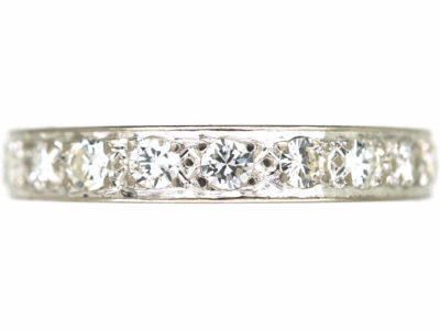 Art Deco 18ct White Gold & Diamond Eternity Ring