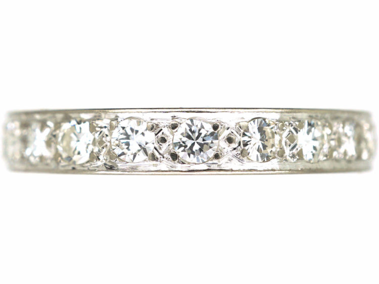 Art Deco 18ct White Gold & Diamond Eternity Ring