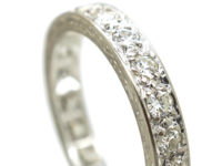 Art Deco 18ct White Gold & Diamond Eternity Ring