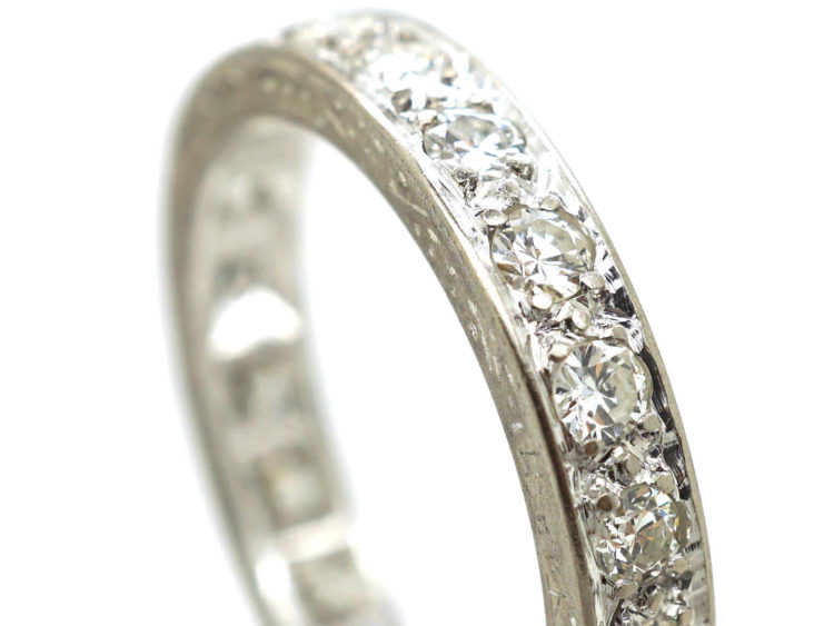Art Deco 18ct White Gold & Diamond Eternity Ring