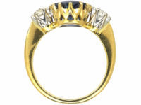 18ct Gold, Sapphire & Diamond Three Stone Ring