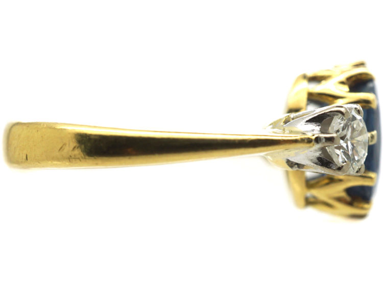 18ct Gold, Sapphire & Diamond Three Stone Ring