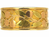 Victorian Two Colour Gold 18ct Gold Wedding Band with Cherry Motif