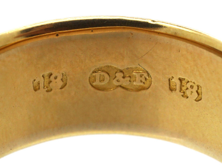 Victorian Two Colour Gold 18ct Gold Wedding Band with Cherry Motif