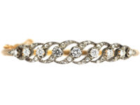 French Belle Epoque 18ct Gold & Diamond Bangle