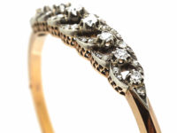 French Belle Epoque 18ct Gold & Diamond Bangle