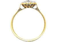 Edwardian 18ct Gold & Platinum, Diamond Daisy Cluster Ring