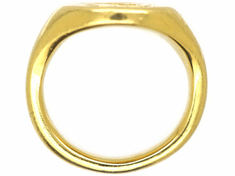 18ct Gold Signet Ring of a Lion Rampant