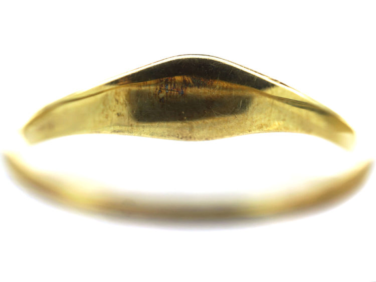 Early Victorian 15ct Gold, Blue Enamel & Natural Split Pearl Ring