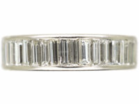 18ct White Gold Wide Baguette Diamond Eternity Ring