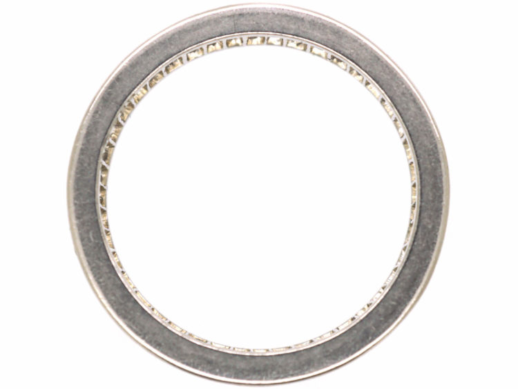 18ct White Gold Wide Baguette Diamond Eternity Ring