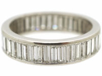 18ct White Gold Wide Baguette Diamond Eternity Ring