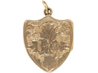 Victorian Forget Me Not Shield Shaped Locket