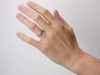 Edwardian 18ct Gold Opal & Diamond Cluster Ring