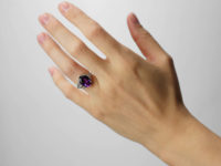 Art Deco 18ct White Gold, Amethyst & Diamond Ring
