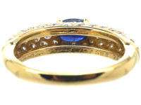 French 18ct Gold Sapphire & Diamond Ring by Cartier