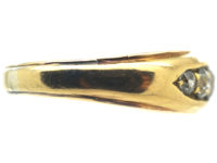 Victorian 18ct Gold Boat Shaped Five Stone Diamond Ring