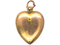 Edwardian Heart Shaped Pendant set with Natural Split Pearls & Turquoise