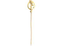 French Belle Epoque 18ct Gold Snake Tie Pin
