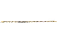 Art Deco 18ct Gold, Platinum & Diamond Articulated Line Bracelet