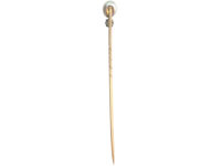 Edwardian Natural Pearl & Diamond Tie Pin