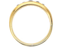 Victorian 18ct Gold Boat Shaped Five Stone Diamond Ring