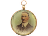 Edwardian 9ct Gold Round Picture Locket
