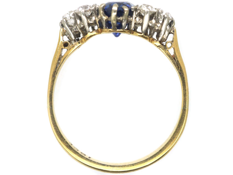Edwardian 18ct Gold, Sapphire & Diamond Ring