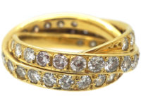 18ct Gold & Diamond Triple Band Ring