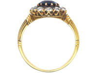 Edwardian 18ct Gold, Sapphire & Diamond Cluster Ring