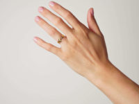 Victorian 18ct Gold, Ruby & Diamond Buckle Ring