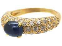French 18ct Gold Sapphire & Diamond Ring by Cartier