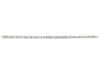 Art Deco 18ct Gold, Platinum & Diamond Articulated Line Bracelet