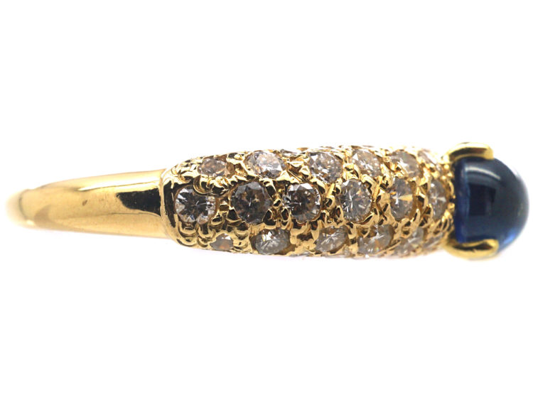 French 18ct Gold Sapphire & Diamond Ring by Cartier