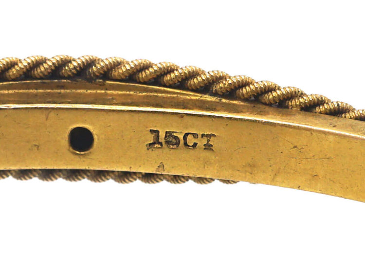 Victorian 15ct Gold & Diamond Bangle