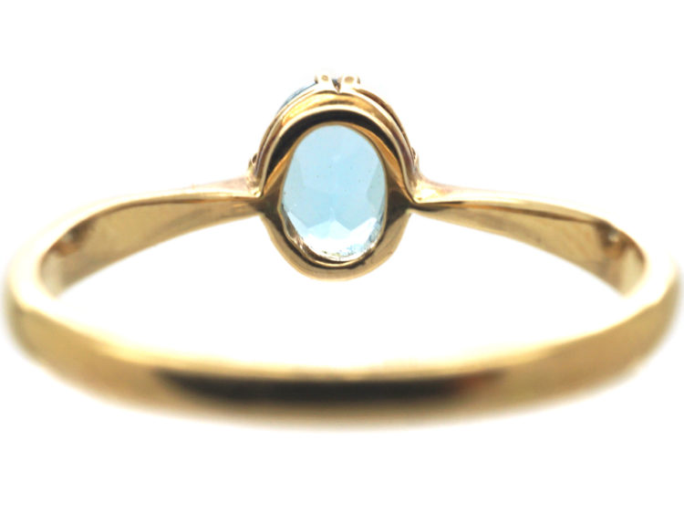 Edwardian 15ct Gold & Aquamarine Ring