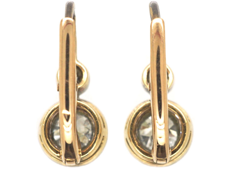 Art Deco Two Stone Diamond Earrings