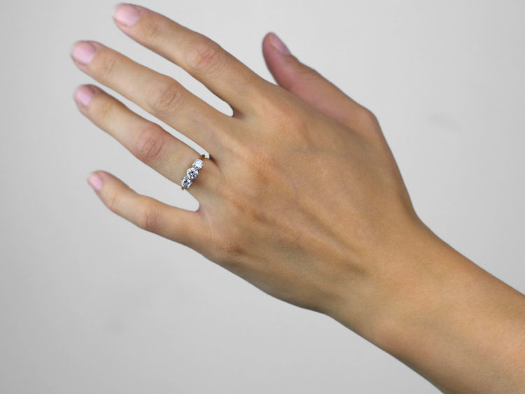 18ct Yellow & White Gold, Three Stone Diamond Ring