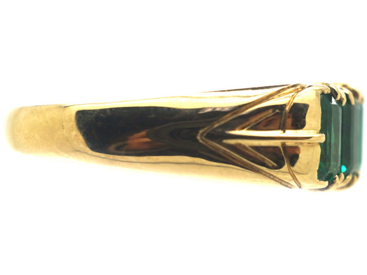 18ct Gold Five Stone Emerald Ring